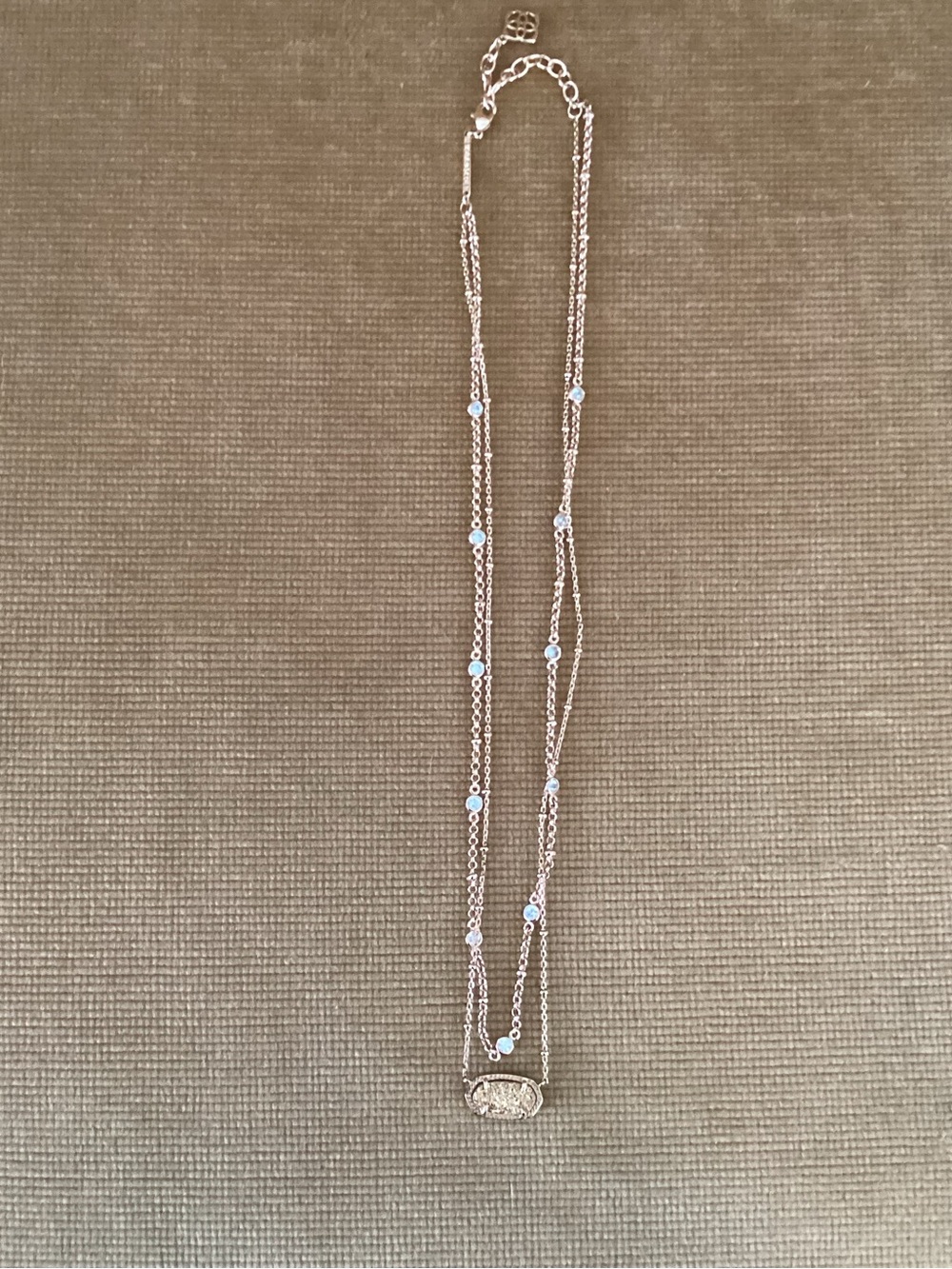 Kendra Scott Elisa Rose Gold Multi Strand Necklace in Rose Gold Drusy